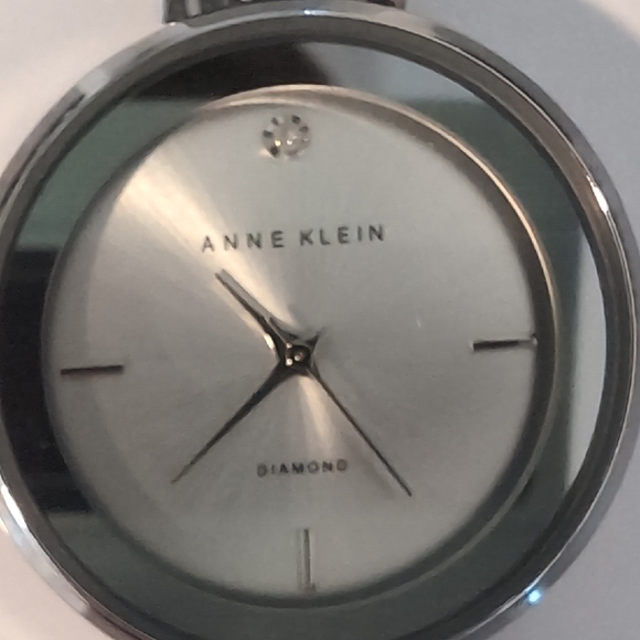 Anne Klein Silver Women's Diamond Collection Watch - Picture 3 of 5